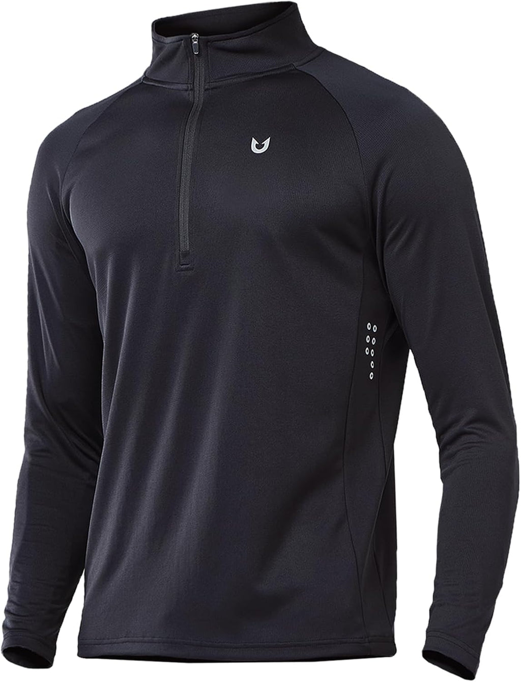 NORTHYARD Men's Quarter Zip Pullover Athletic Running Shirts Long Sleeve