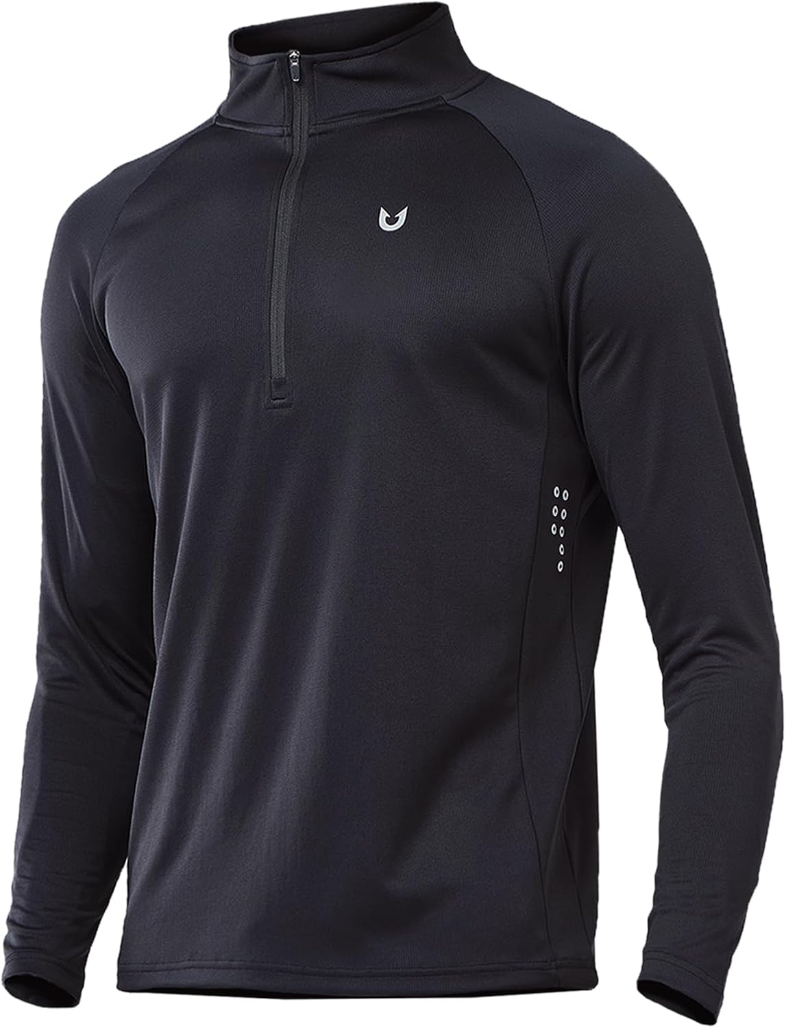 NORTHYARD Men's Quarter Zip Pullover Athletic Running Shirts Long Sleeve
