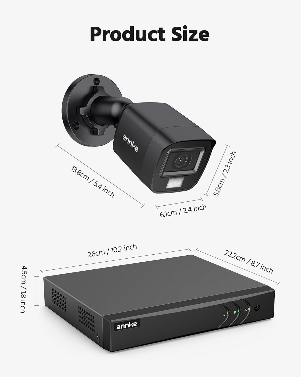 ANNKE 3K Lite Wired Security Camera System Outdoor, 8X 2MP Cameras, 1TB HDD