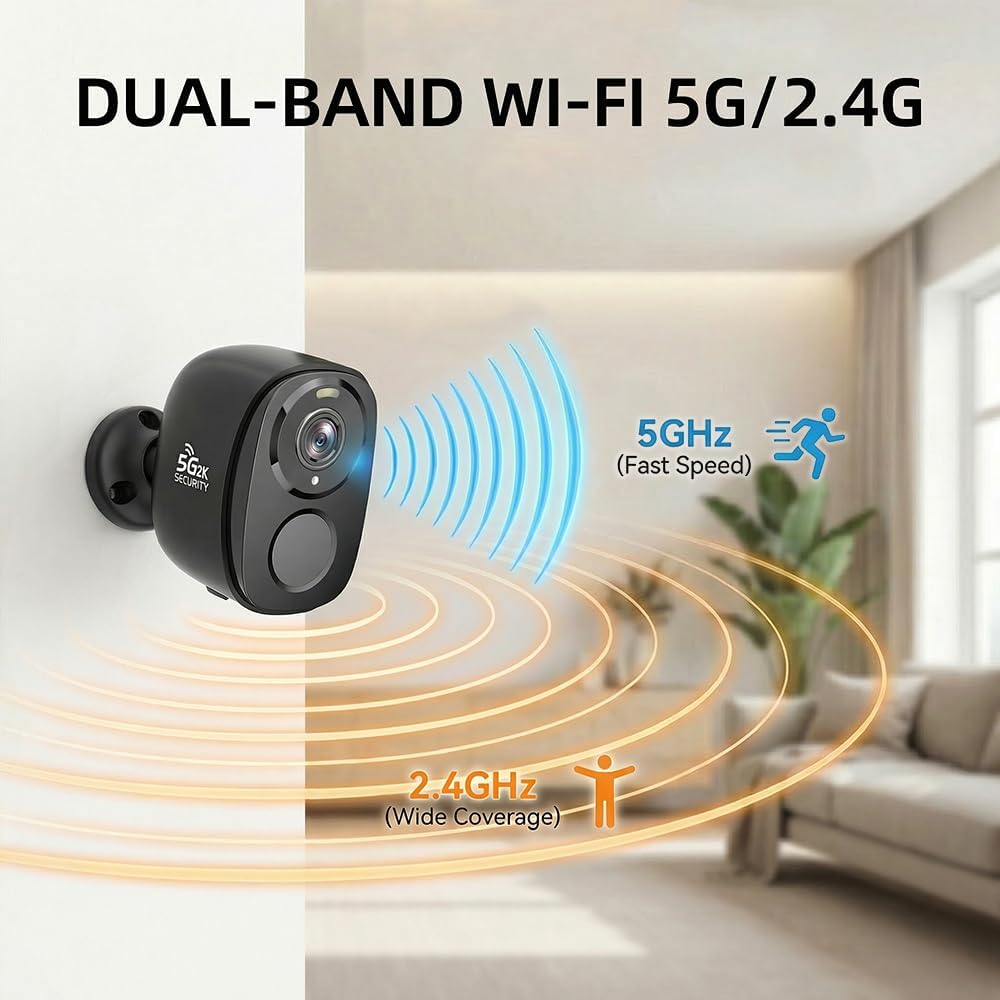 Rraycom 5G/2.4G Security Cameras Wireless Outdoor,4Pack Cameras System
