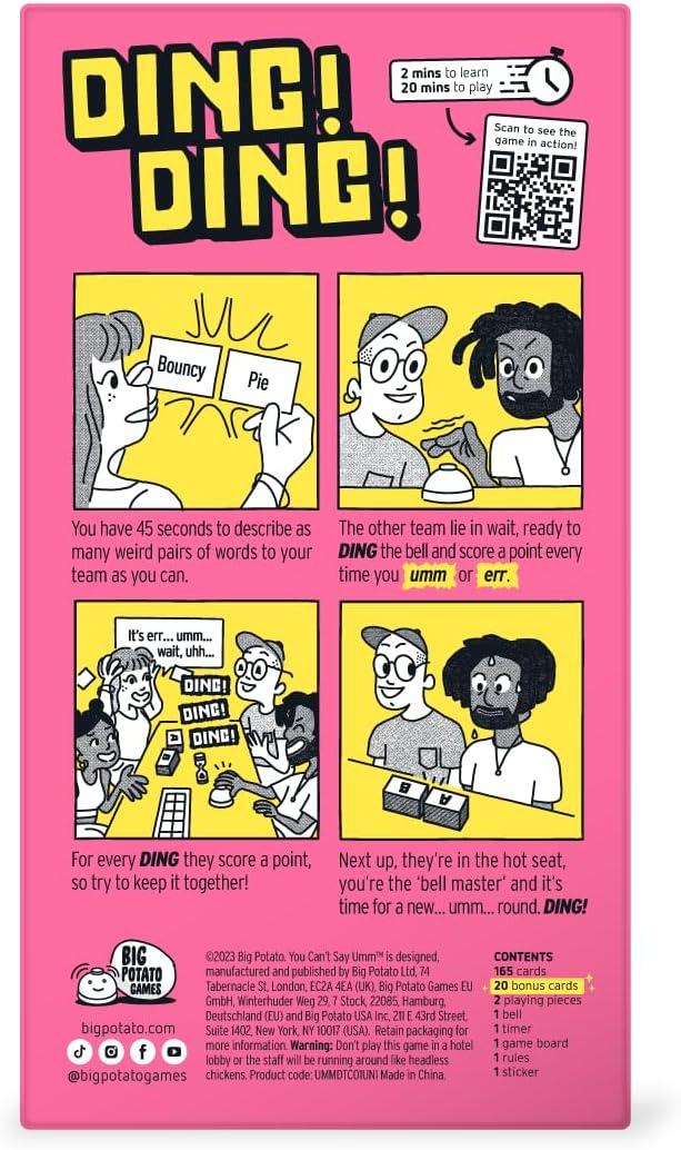 You Can't Say UMM: Fast Family Card Game for Game Night, Ages 8+