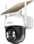 aosu Solar Camera Outdoor Wireless for Home Surveillance,Fixed Solar Panel