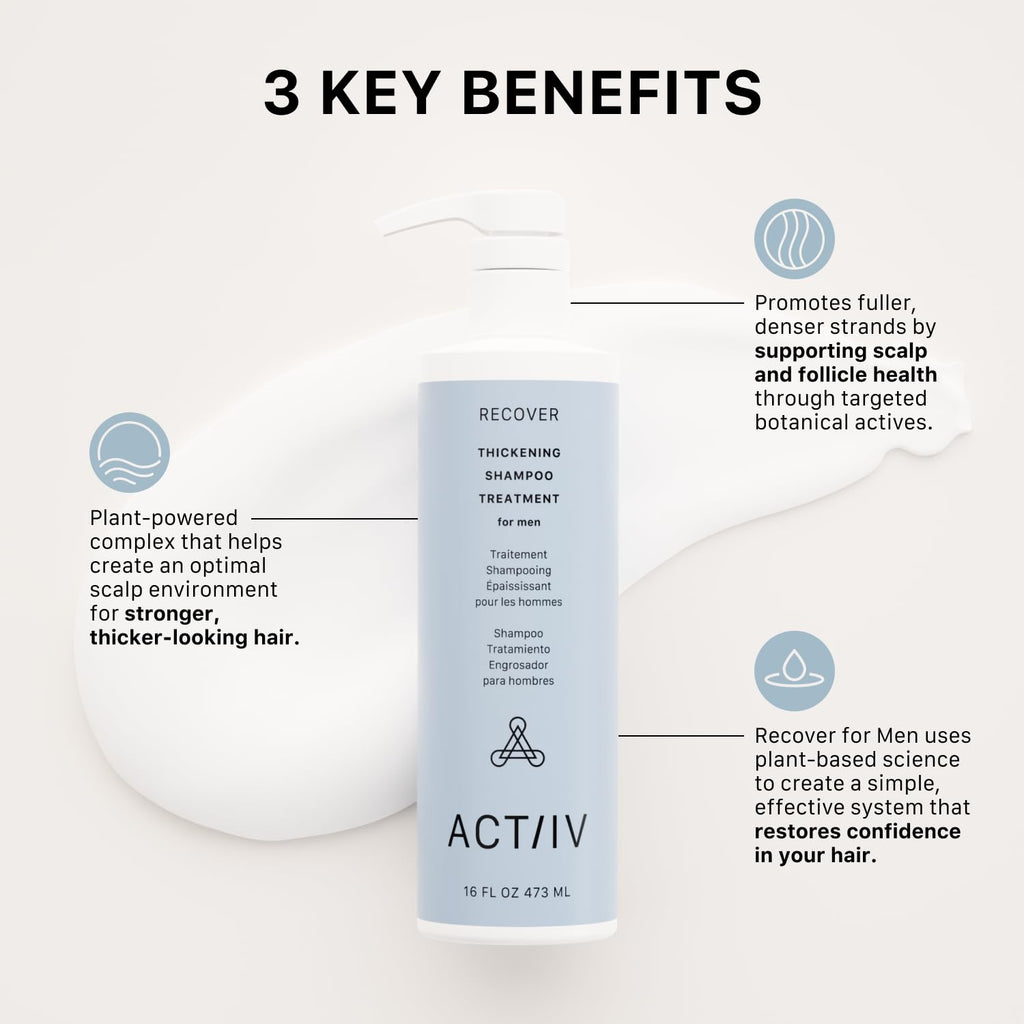 ACTIIV Recover Thickening Shampoo Treatment For Men | For Fuller Hair
