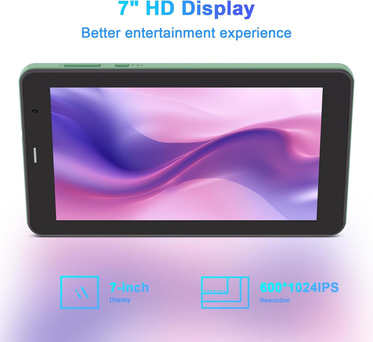 C idea 7 Inch Tablet,Android 13 Tablet,Quad Core Processor,8GB RAM 512GB ROM,512GB Expand,Dual Camera,Tablet with SIM, WiFi,Bluetooth,Case,StylusCM518 Pro (Green)