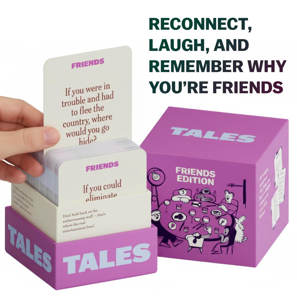 TALES 150 Conversation Cards, Kids Edition, Road Trip Game, Family Bonding
