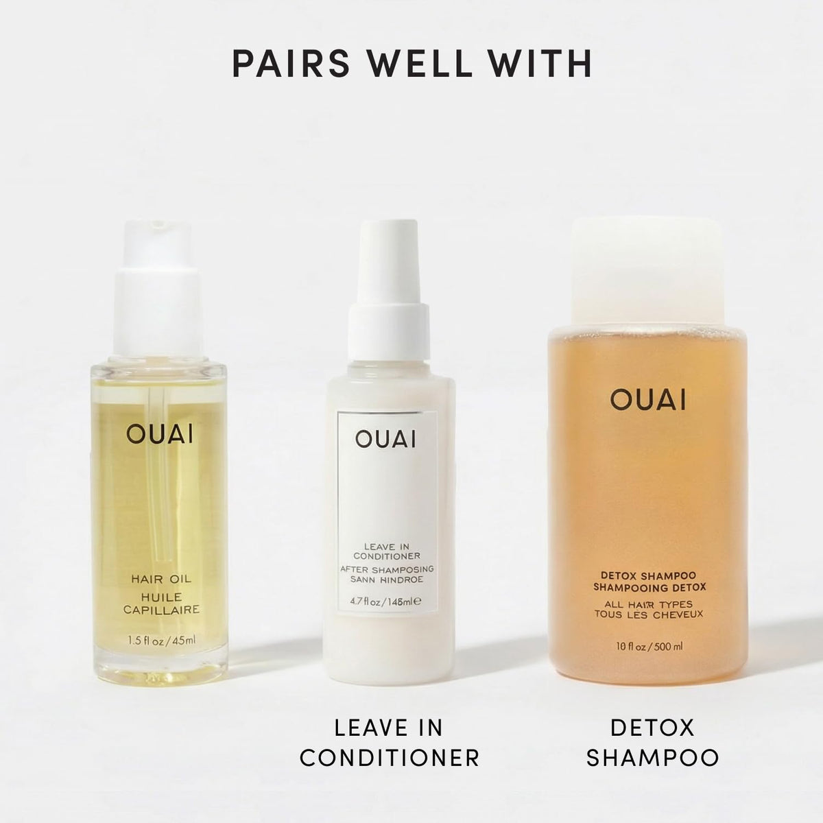 OUAI Hair Oil, Lightweight Heat Protectant, Hair Frizz Control, 1.5 Fl Oz