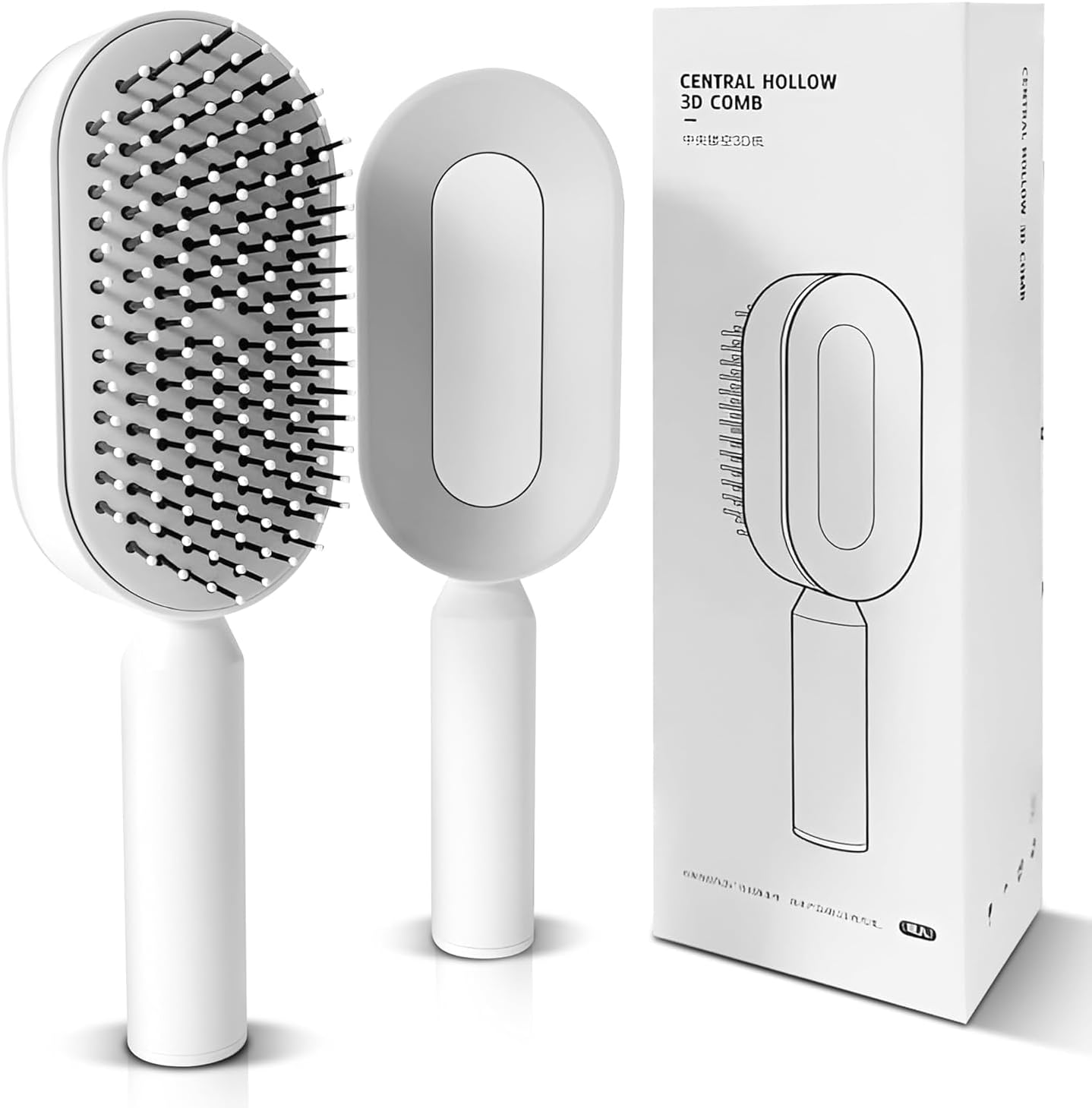 Hair Brush New 3d Air Cushion Brush For Hair Massage, Sleek Hair Brush, Curly Hair Brush, For All Hair-Easy Clean Hair Brush Women & Men Detangling Hair Brush (Purple)