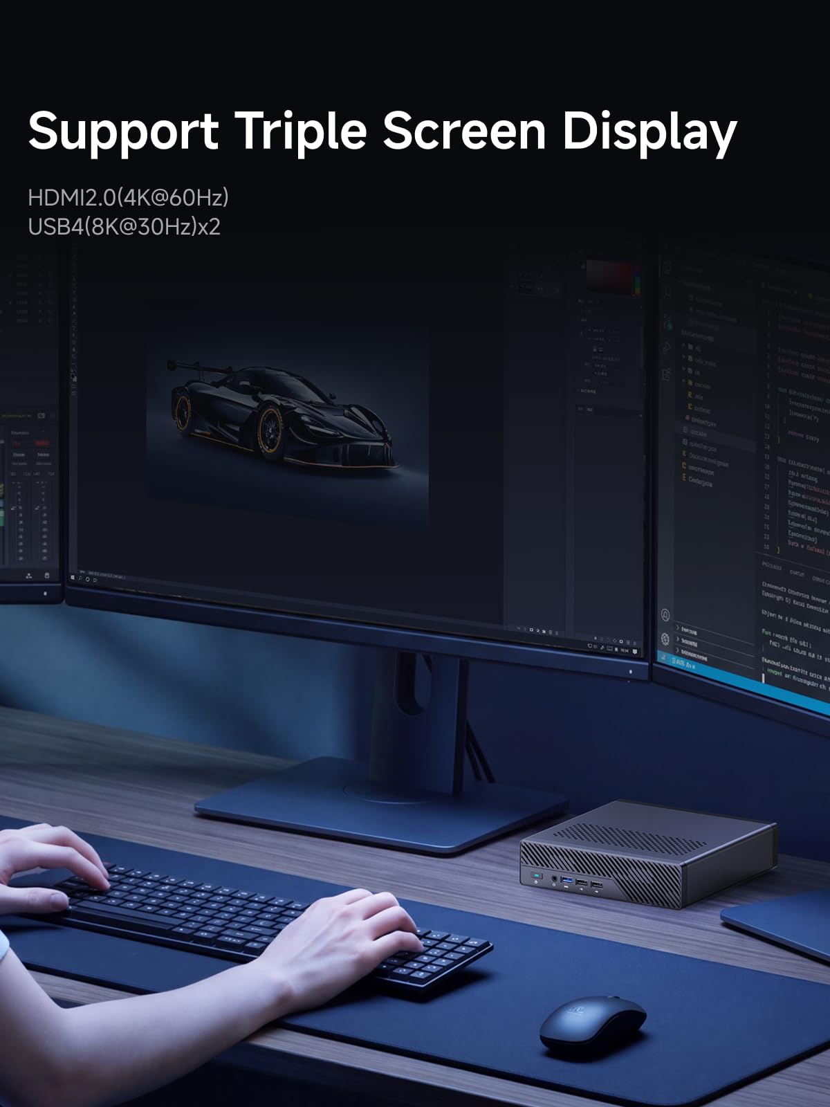 MINISFORUM MS-A2 Workstation AMD Ryzen 9 9955HX(16C/32T, up to 5.4GHz) Mini PC Without RAM/SSD/OS, HDMI/2xUSB-C Output, 2x2.5G LAN Port|10G SFP+ Port, Support M.2 2280/22110/U.2 SSD Mini Computer