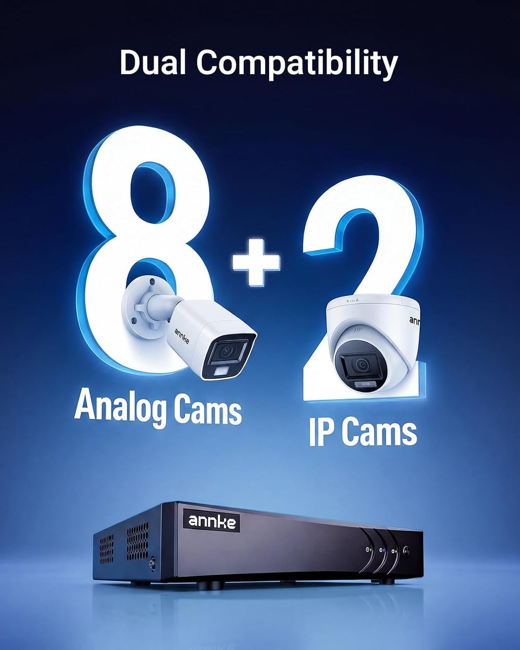 ANNKE 8CH 3K Lite H.265+ Security Digital Video Recorder, 1TB Hard Drive