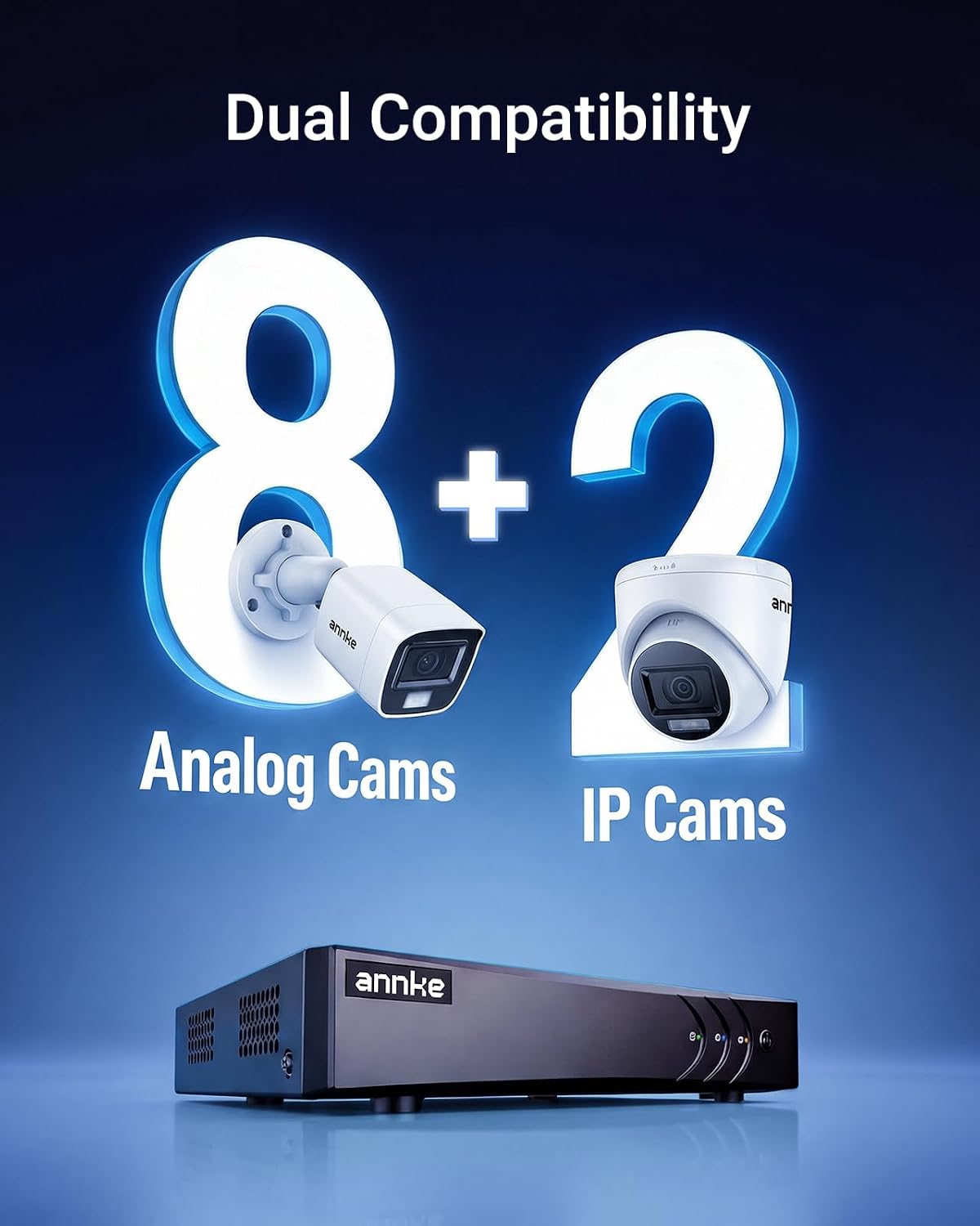 ANNKE 8CH 3K Lite H.265+ Security Digital Video Recorder, 1TB Hard Drive