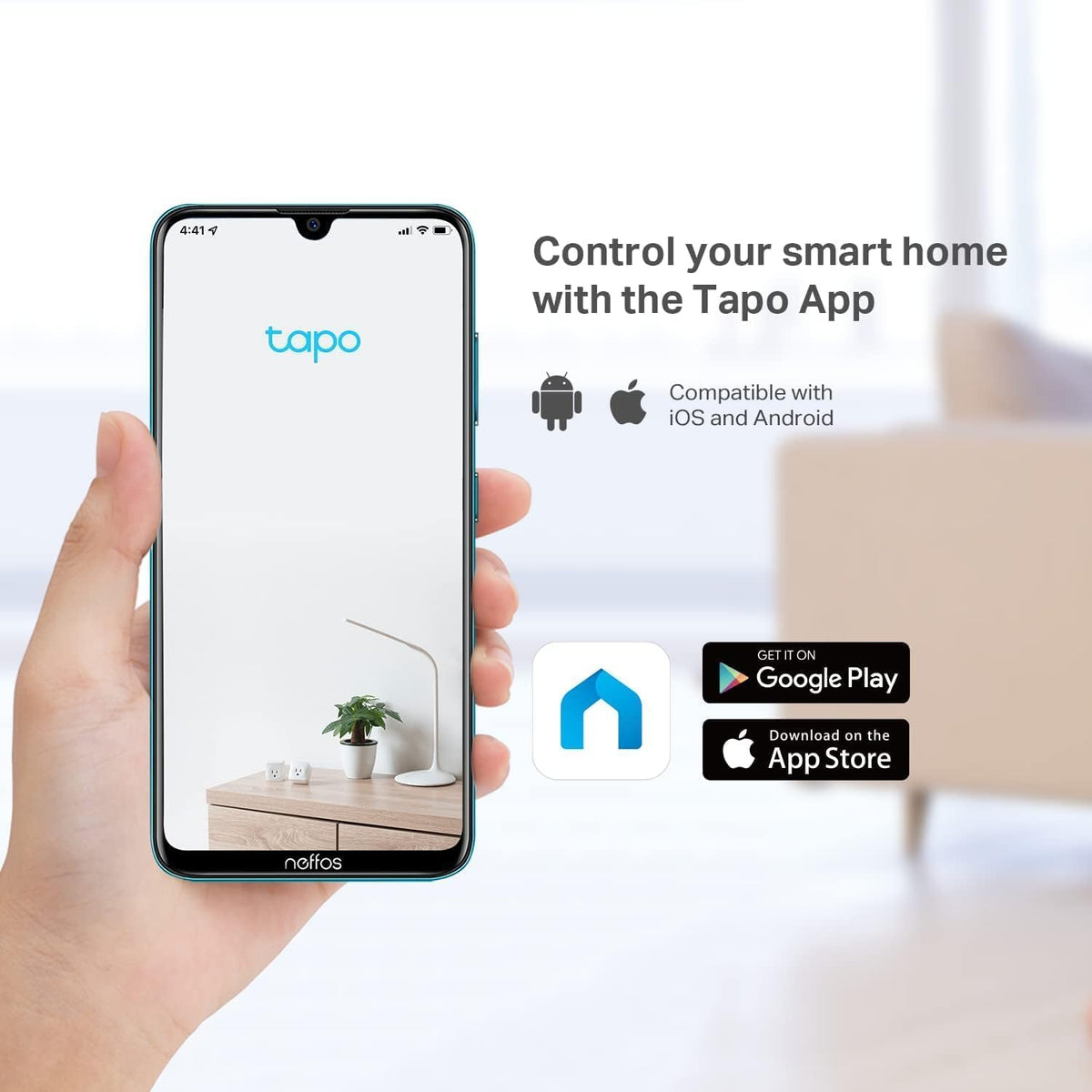 كاميرا مراقبة TP-Link Tapo Pan/Tilt بدقة 1080 بكسل، رؤية دوارة 360 درجة | تتبع الحركة | كشف الحركة وبكاء الأطفال | صوت ثنائي الاتجاه | رؤية ليلية | متوافقة مع Alexa وGoogle Home (Tapo C200)
