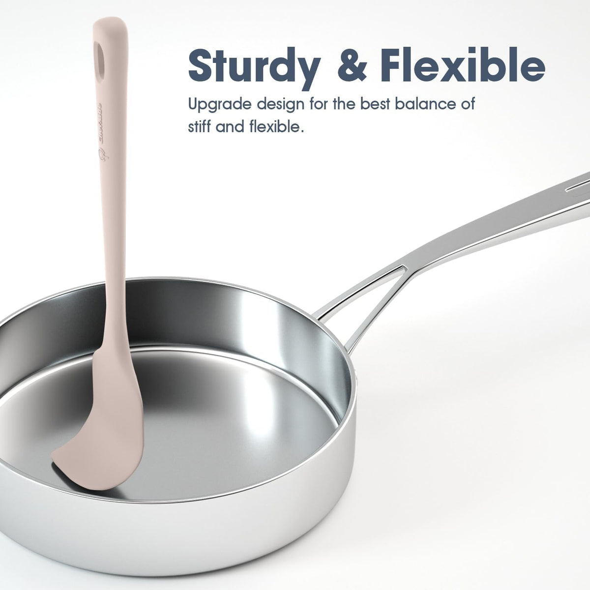 ChefAide 5 Pieces Silicone Spatulas Set, Heat Resistant Rubber Spatula