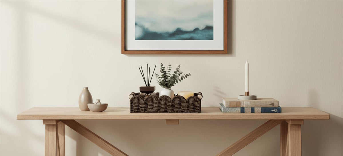 CubesLand Scalloped Toilet Paper Storage Basket W/Handle for Home Decor