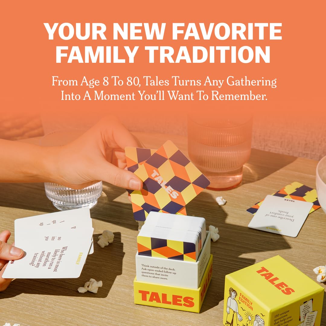 TALES 150 Conversation Cards, Kids Edition, Road Trip Game, Family Bonding