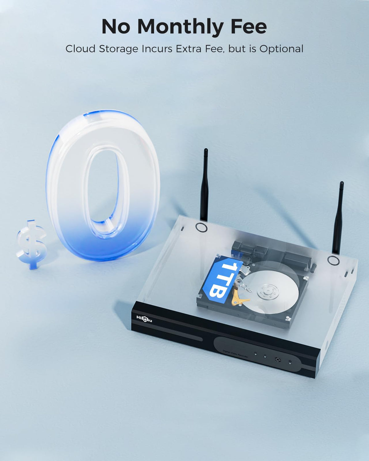 Hiseeu 5MP Home Security Camera System Outdoor, 2.4G/5G Wireless WiFi Pro
