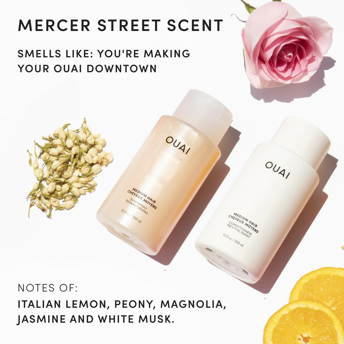 OUAI Fine Shampoo and Conditioner Set (10 Fl Oz)