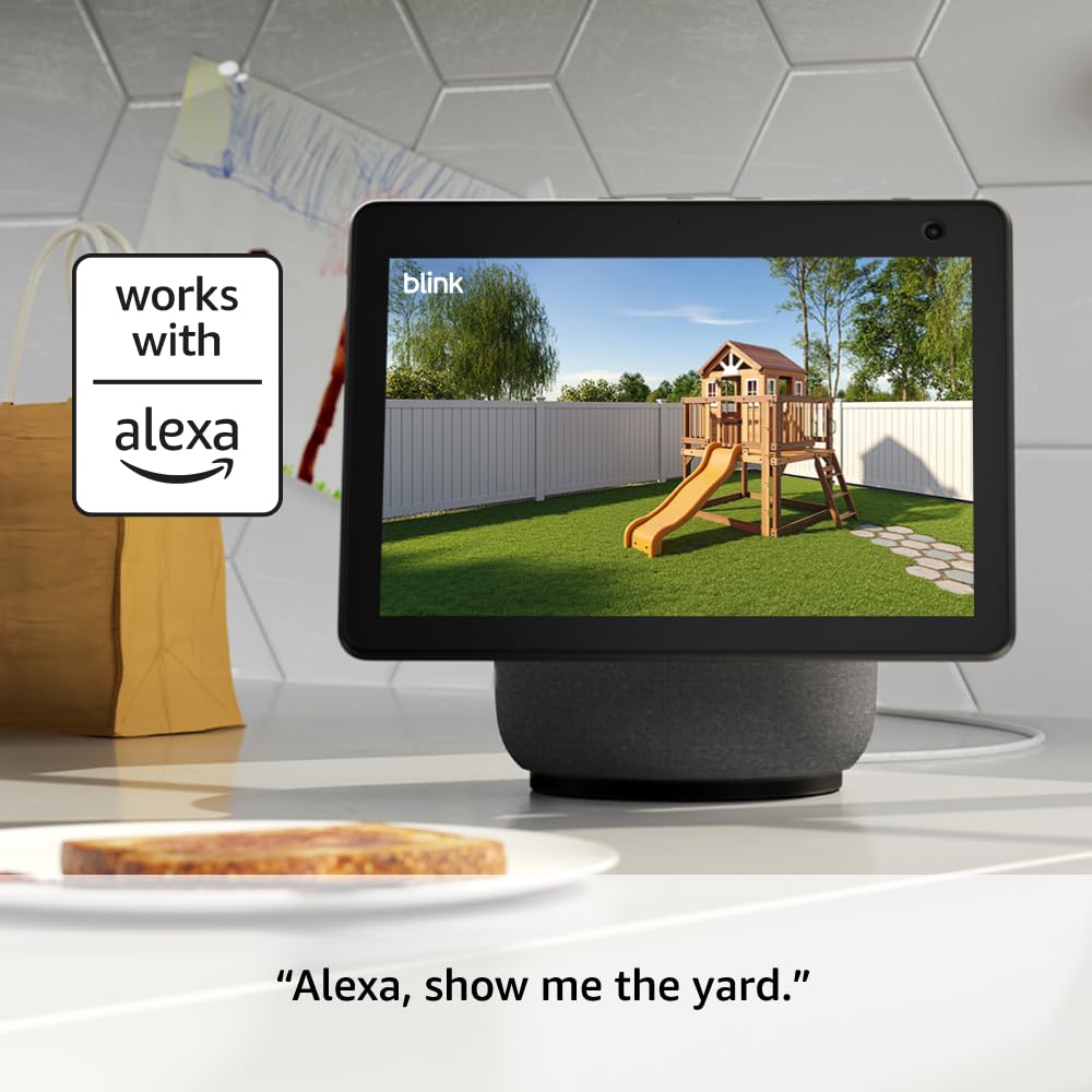 Blink Outdoor 4 and Wired Doorbell 2K+ (newest model) — Two-year battery 1080p cameras and 2K hardwired doorbell. Sync Module Core included — 3 Cameras + Doorbell (Black)