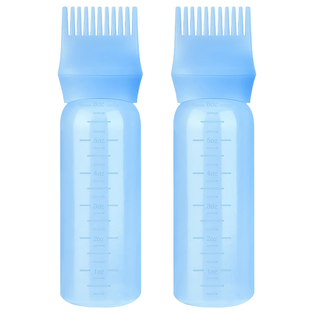 Pimoys 2Pcs 6Oz Root Comb Hair Dye Oil Applicator Bottles For Scalp, Purple