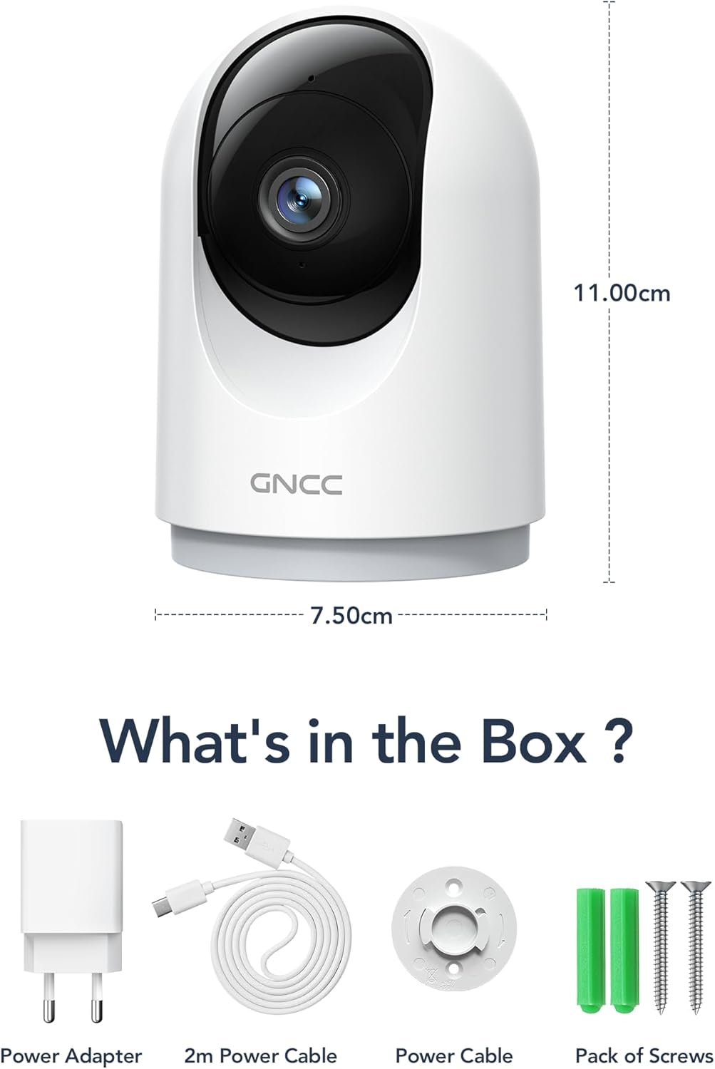 GNCC 5G Cameras for Home Security Indoor, Pet/Dog/Baby w Phone App, 4Pcs