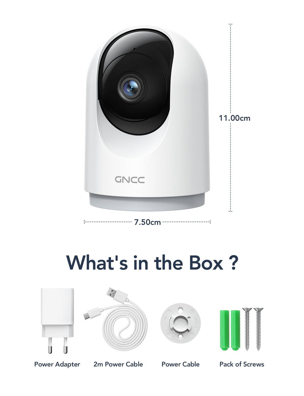GNCC 5G Cameras for Home Security Indoor, Pet/Dog/Baby w Phone App, 4Pcs