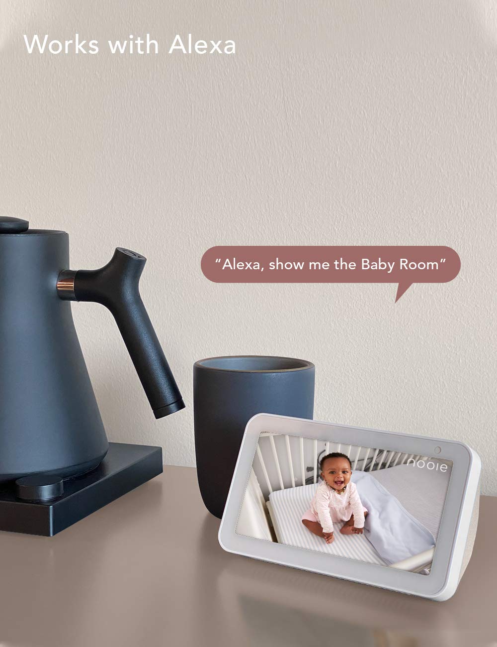 nooie Security Indoor Camera for Home, 2K 360° WiFi Baby&Pet Monitor Cam