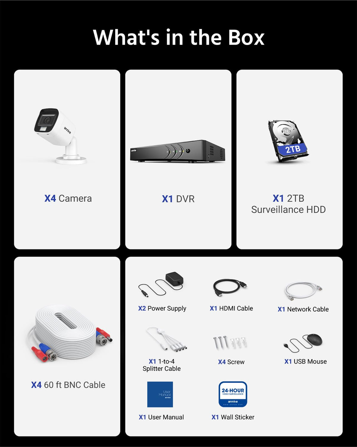 ANNKE 8CH 3K Wired Security Camera System with Smart Dual Light, 2TB HDD