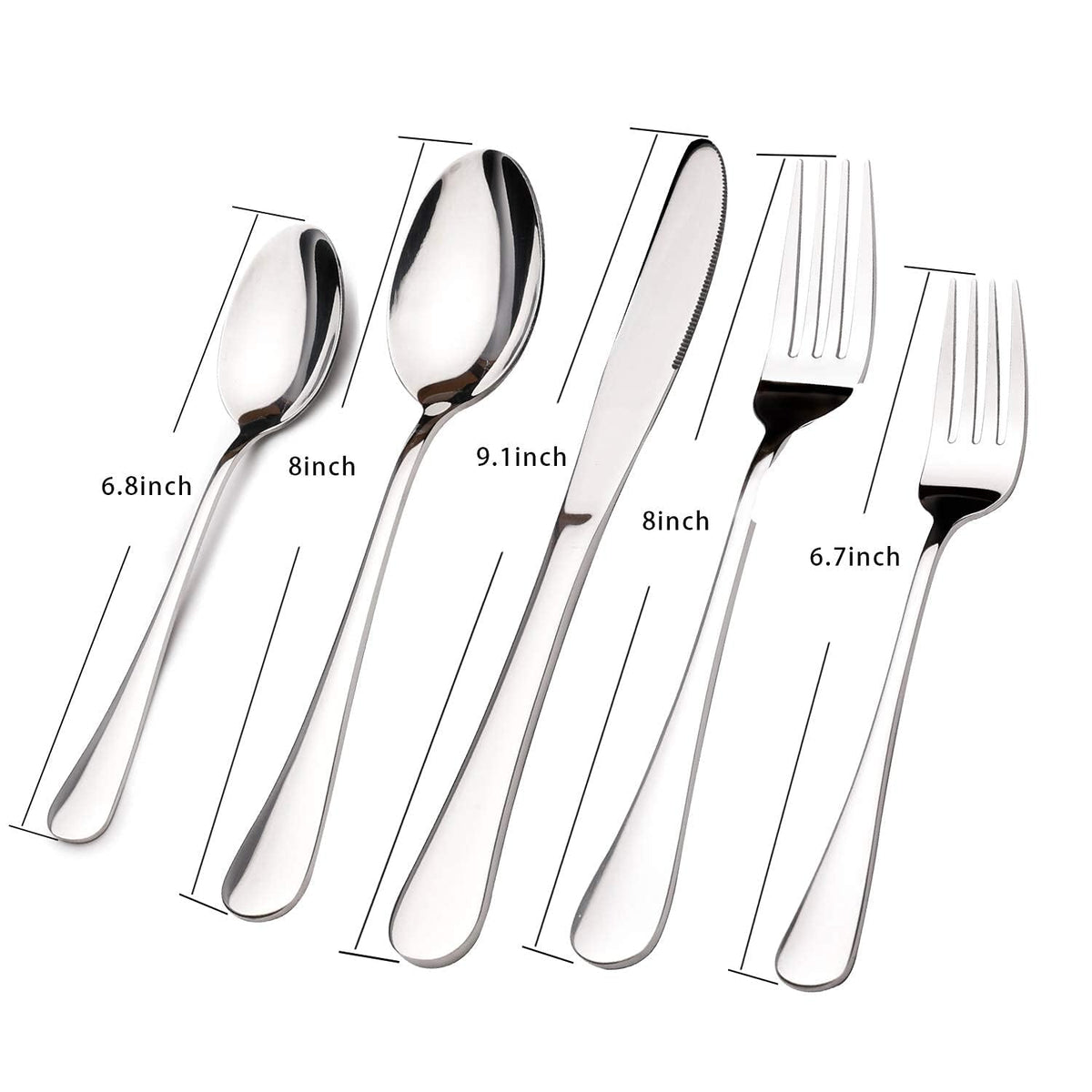 Silverware Set for 8, 40 Piece Stainless Steel Flatware Utensil Cutlery Set