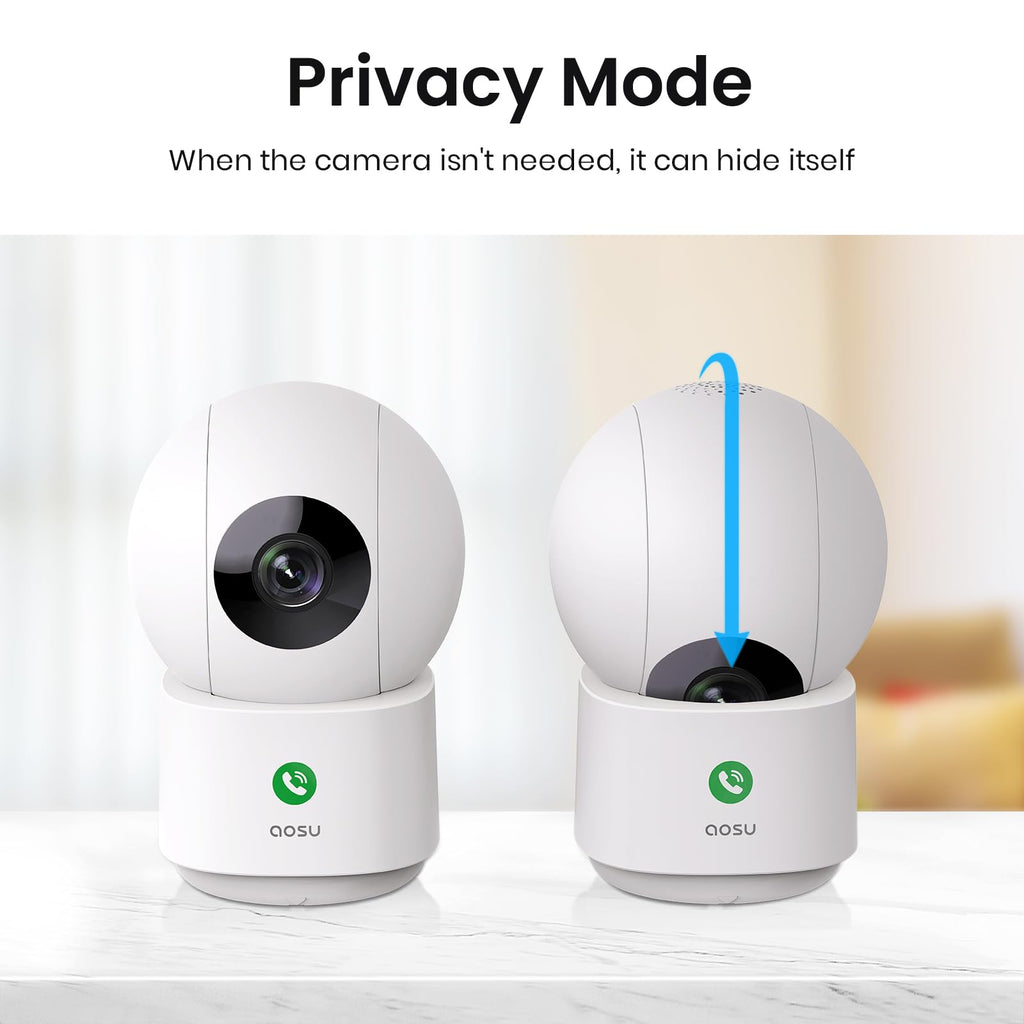 aosu 4MP Indoor Security Camera - Baby & Pet Monitoring with 5/2.4 GHz WiFi