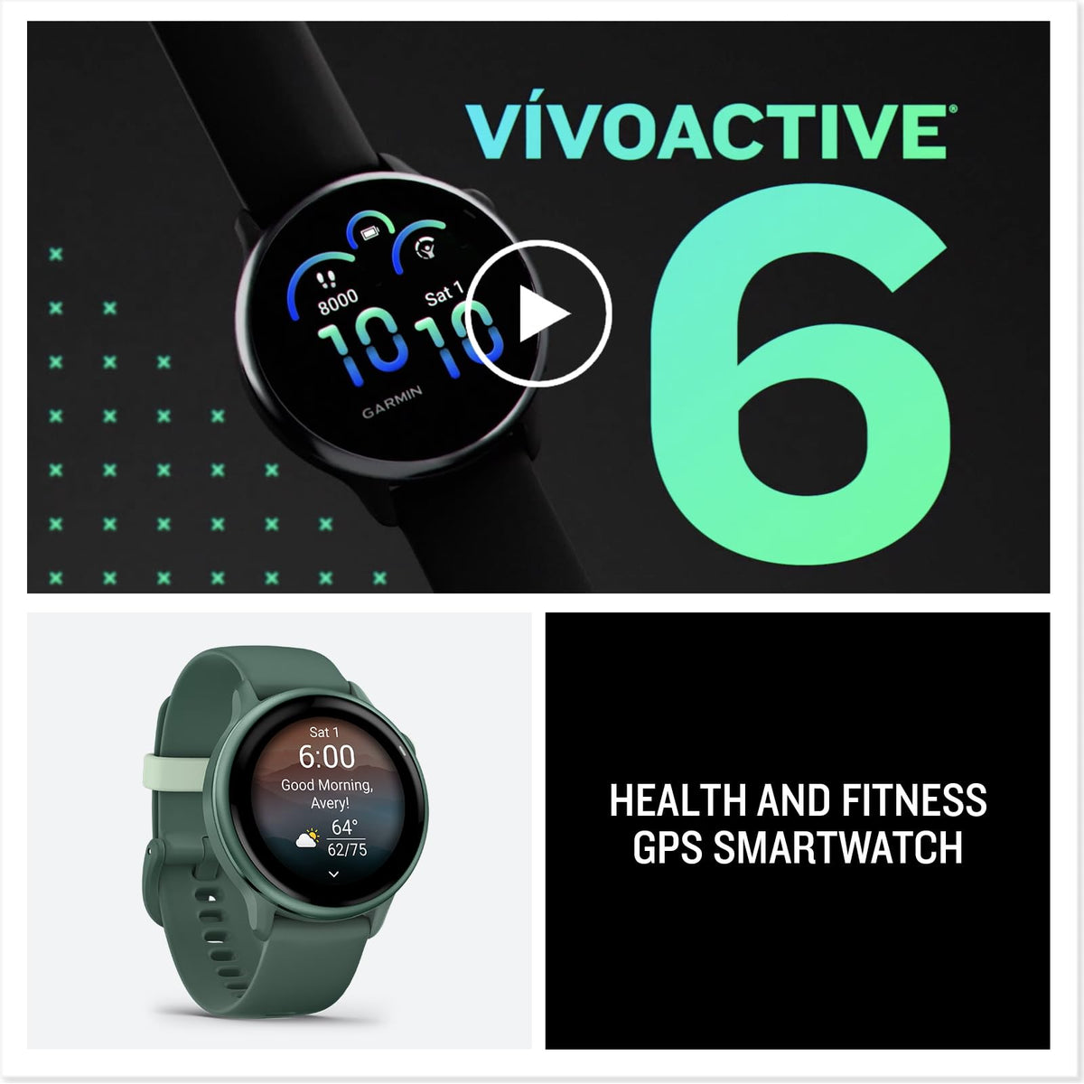 Garmin vívoactive® 6, Health & Fitness GPS Smartwatch, 42mm, Slate