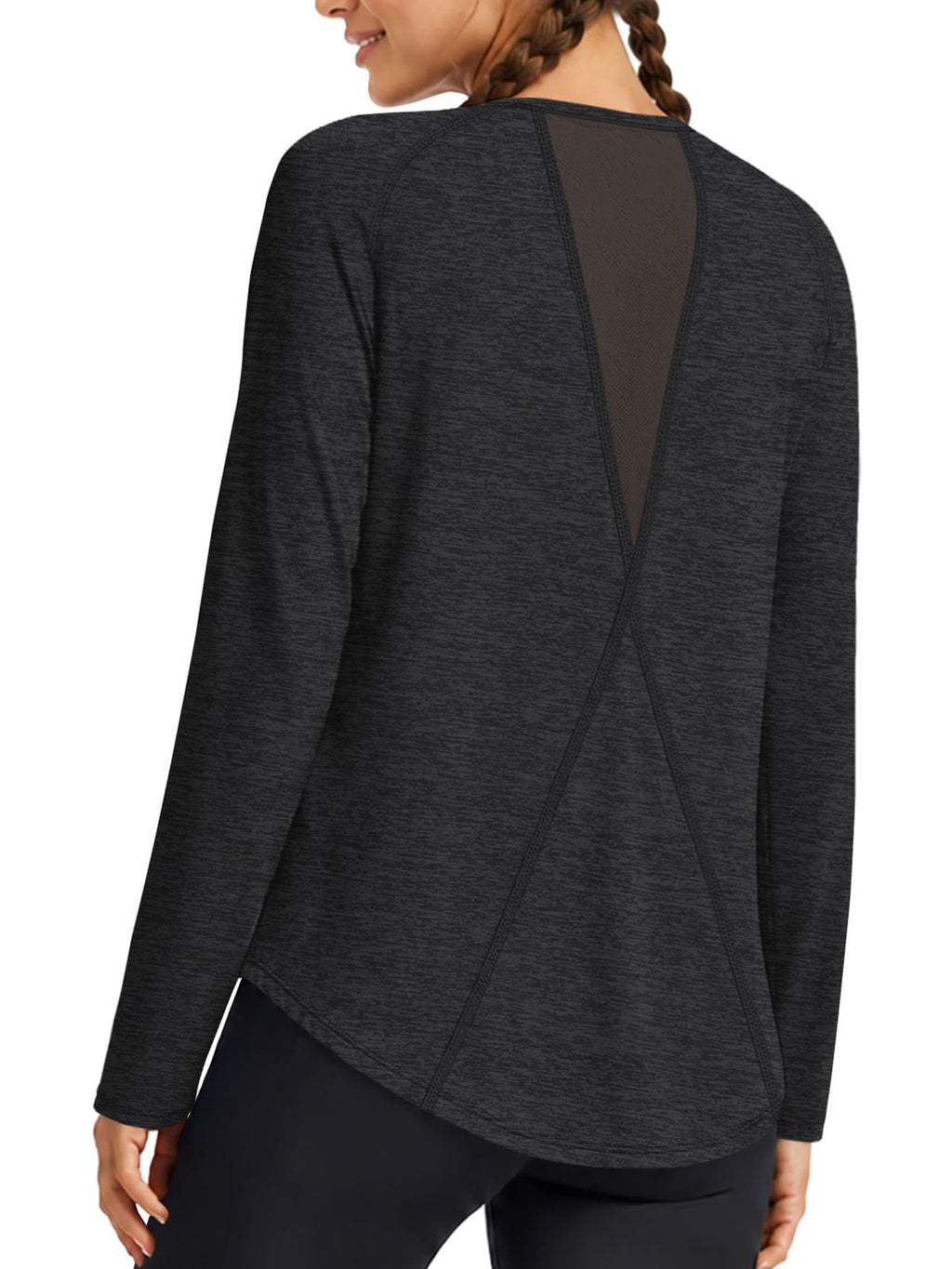 Workout Tops for Women Long Sleeve Shirts Fall Tops Gym Clothes