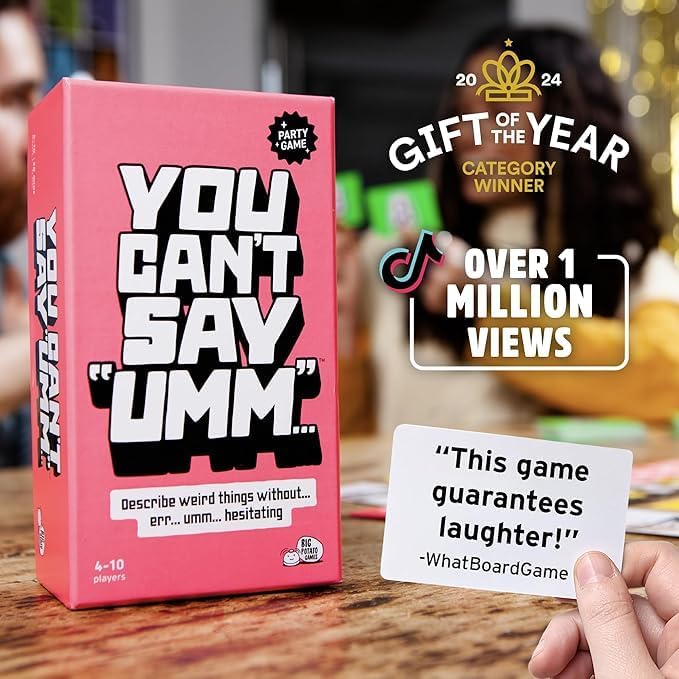 You Can't Say UMM: Fast Family Card Game for Game Night, Ages 8+