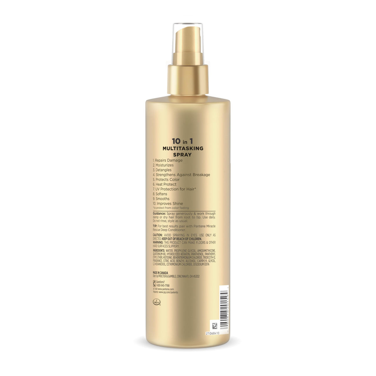 Pantene Miracle Rescue 10-in-1 Multitasking Spray, Heat Protection, 5.7 oz