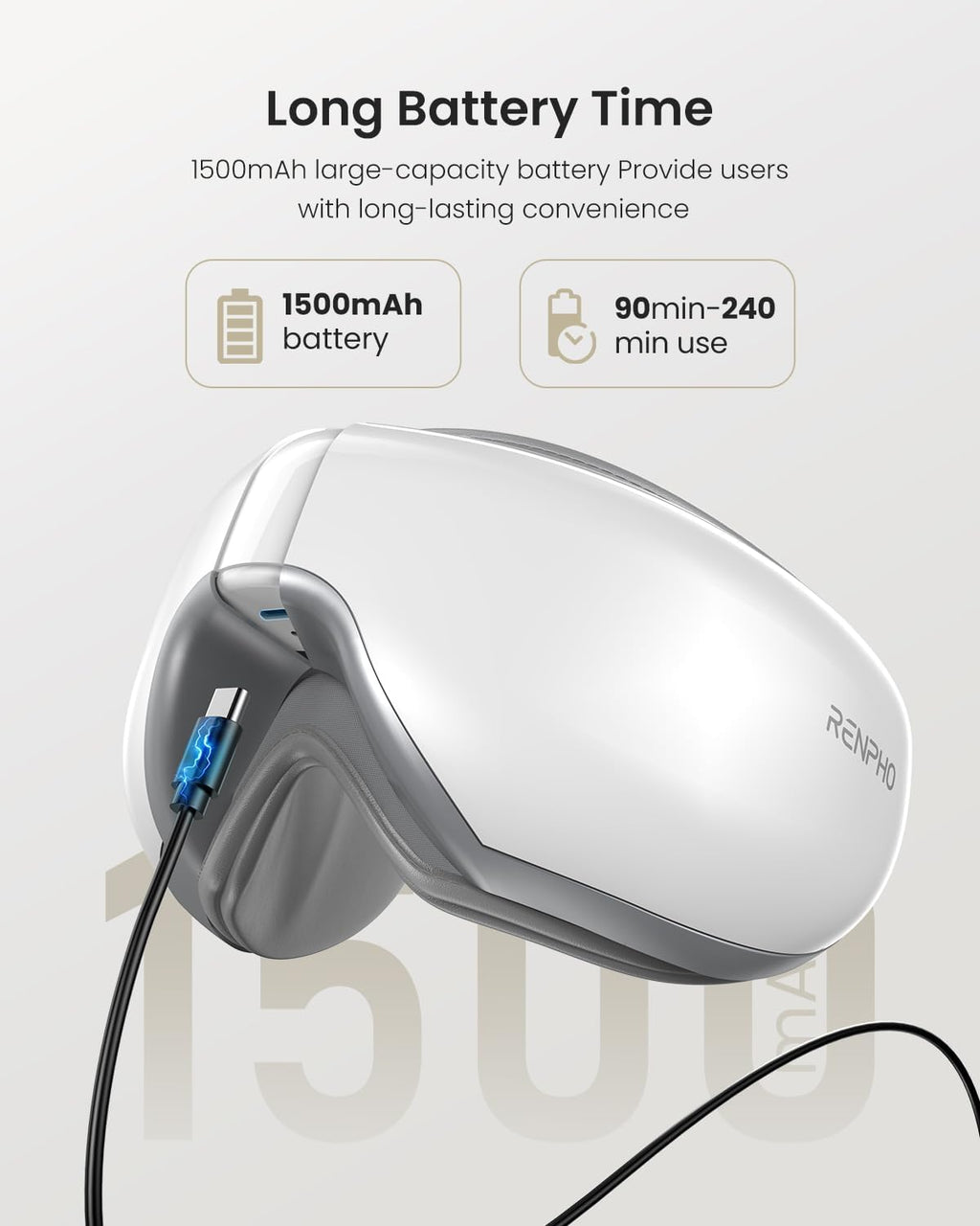 RENPHO Eyeris 1 Eye Massager with Heat, Heated Massage Eye Mask
