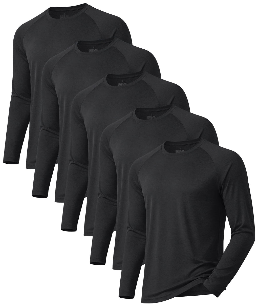 3 Pack Long Sleeve Shirts for Men Sun Protection Quick Dry Workout T Shirts