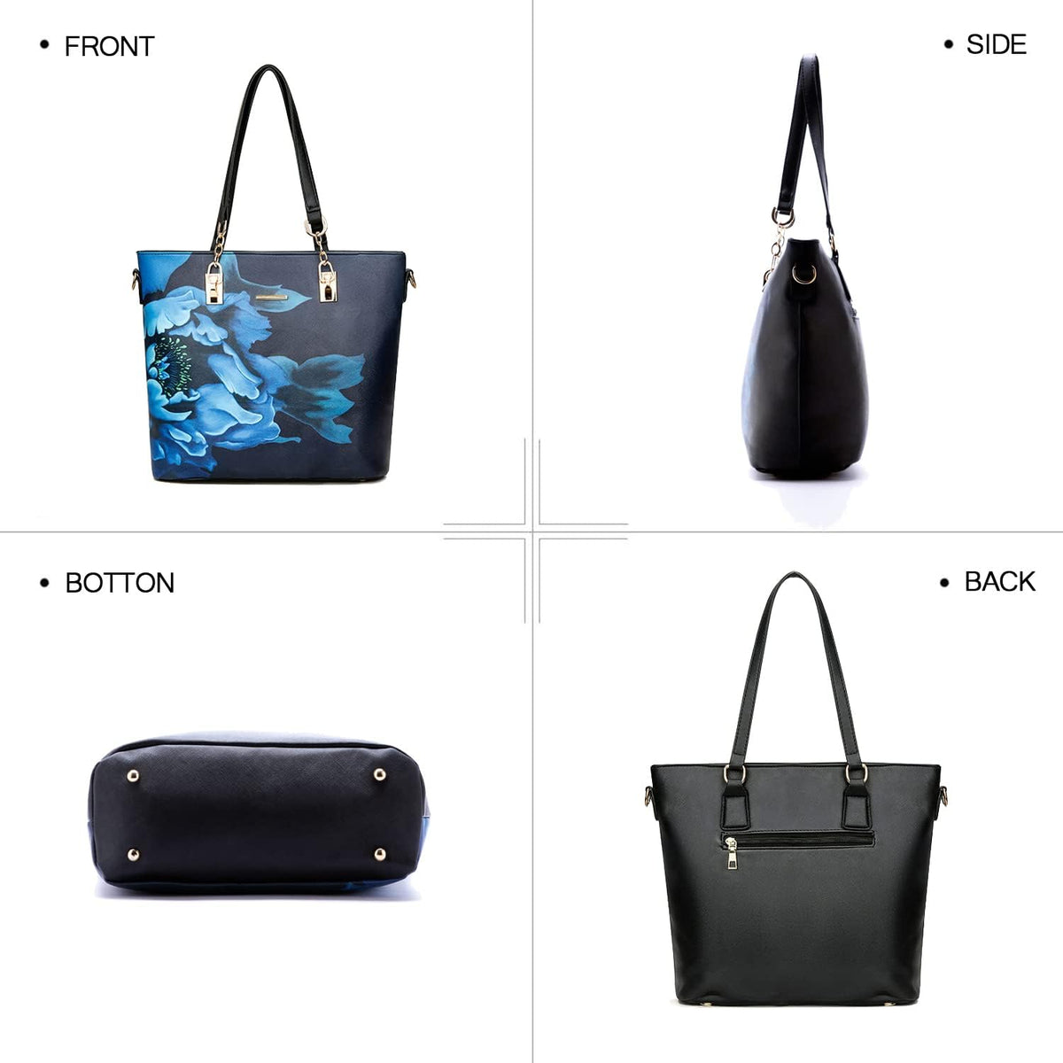 2E-youth Damen Geldbrsen und Handtaschen Set Tragetasche, Umhngetasche