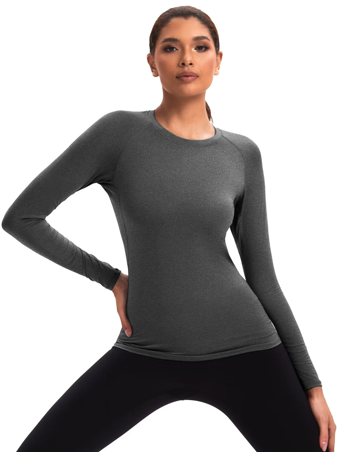 5 Pack Women's Compression Shirts Long Sleeve for Workout & Baselayer