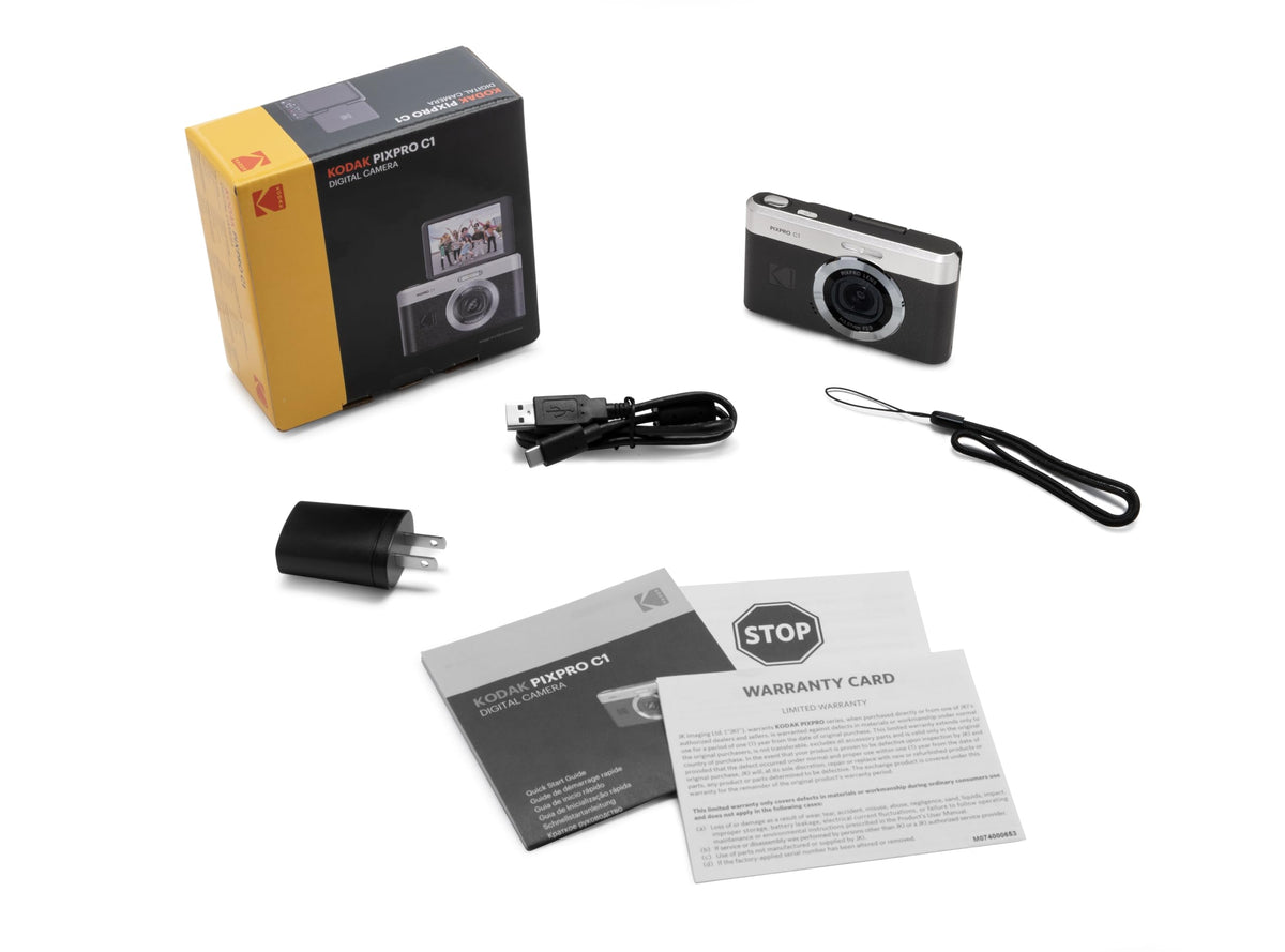 KODAK PIXPRO C1 13MP Compact Digital Camera, 26mm Fixed Lens, Brown