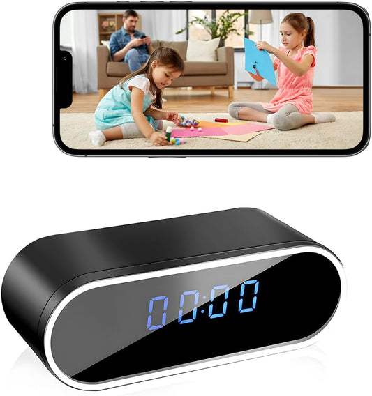 NJINALW - Smart Watch Camera, WiFi HD 1080P Mini Wireless Camera with Night Vision, Motion Detection and Remote Viewing, Nanny Camera for Baby/Elderly/Care