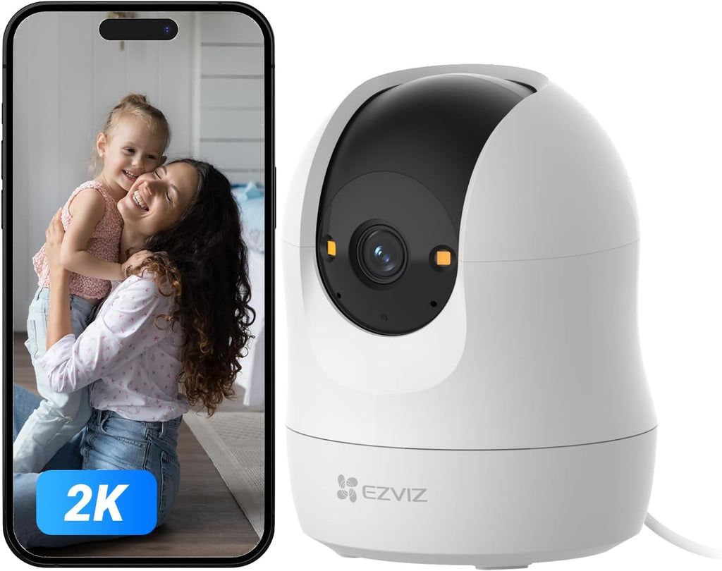 EZVIZ كاميرا واي فاي داخلية C6N G1 2K للمنزل، تقنية كشف الحركة البشرية، تغطية 360 درجة، رؤية ليلية ملونة، غالق الخصوصية، دورية تلقائية، تخزين 512GB