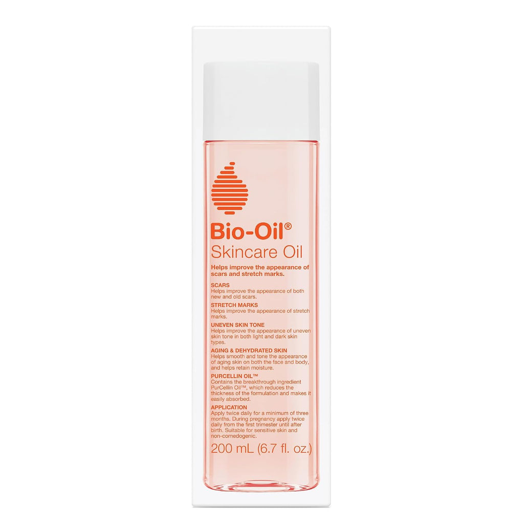Bio-Oil Skincare Body Oil Serum, Face and Body Moisturizer with Vitamin E & A, for Scars, Stretch Marks, Sensitive Skin, All Skin Types, Dermatologist Recommended, Non-Comedogenic, 6.7 Oz