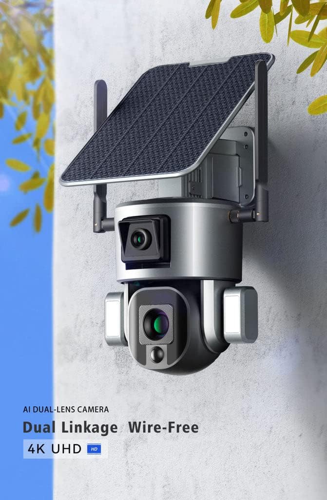 كاميرا واي 5 4G-4K-8MP-10X تعمل بالطاقة الشمسية مزدوجة الربط ببطارية كاميرا PTZ 8 ميجابكسل لاسلكية وكاميرا CCTV خارجية مقاومة للماء بتصنيف IP66 لمقاومة المياه والغبار من كروني