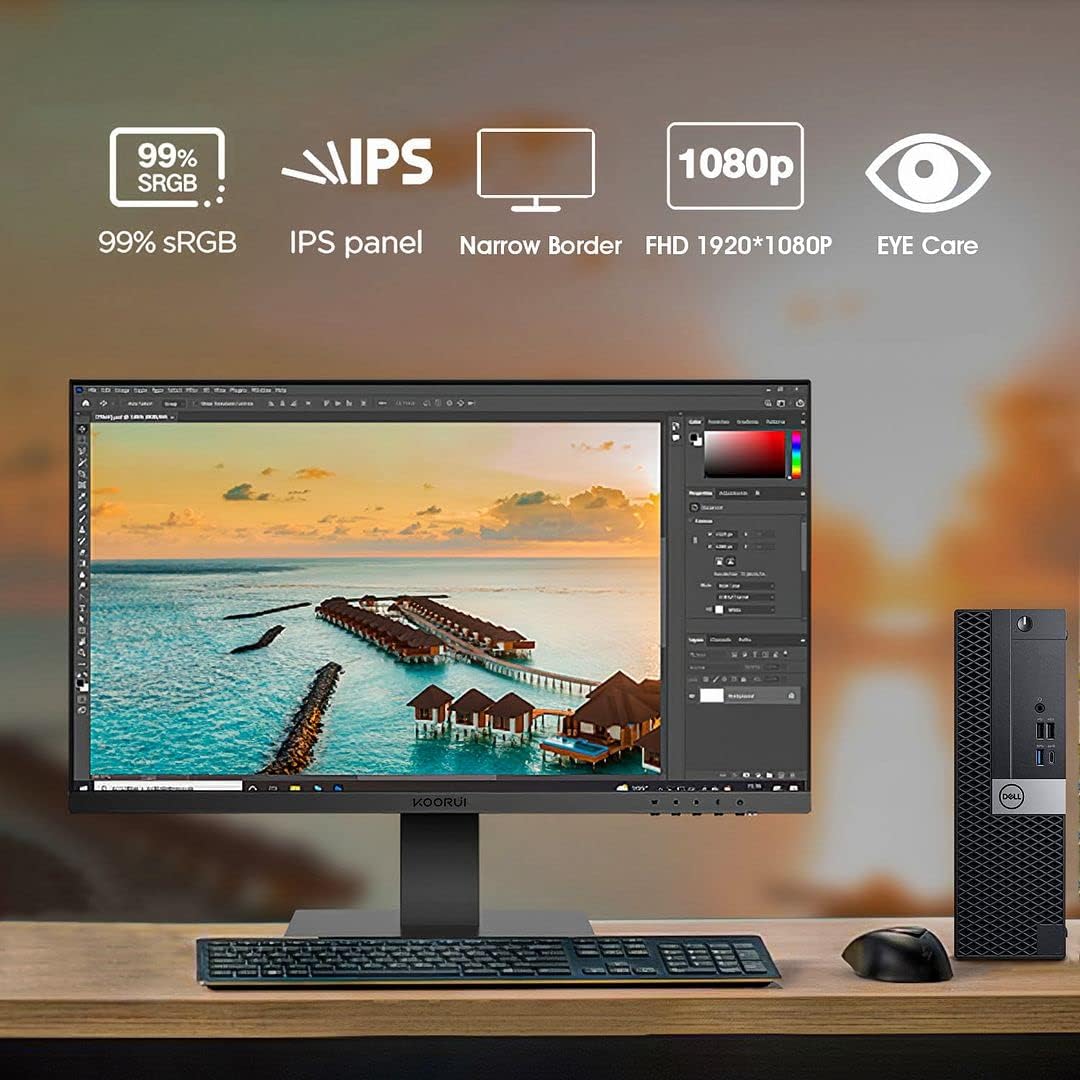 Dell OptiPlex 5050 Desktop Computers with 24" Monitor PC Bundle,Intel i7-6700 3.4GHz,32GB DDR4 Ram New 512GB M.2 NVMe SSD,Intel AX200 Built-in WiFi 6,Bluetooth 5.2,HDMI,Windows 11 Pro (Renewed)