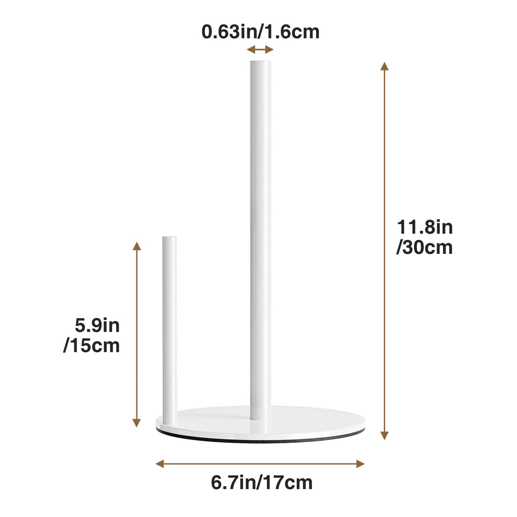 Paper Towel Holder Black Stainless Steel Kitchen Countertop Roll Organizer