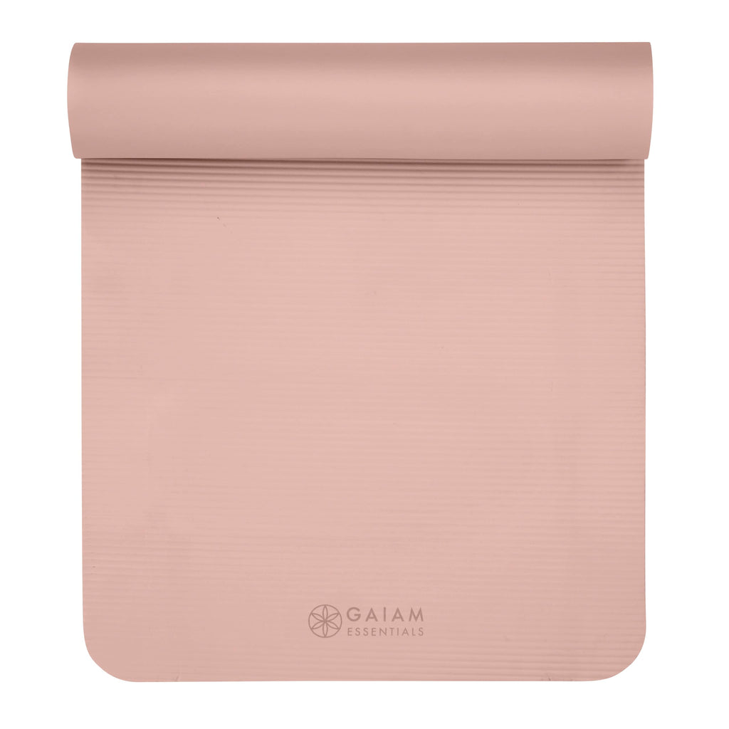 Gaiam Thick Yoga Mat, Exercise & Fitness Mat with Easy-Cinch Carrying Strap