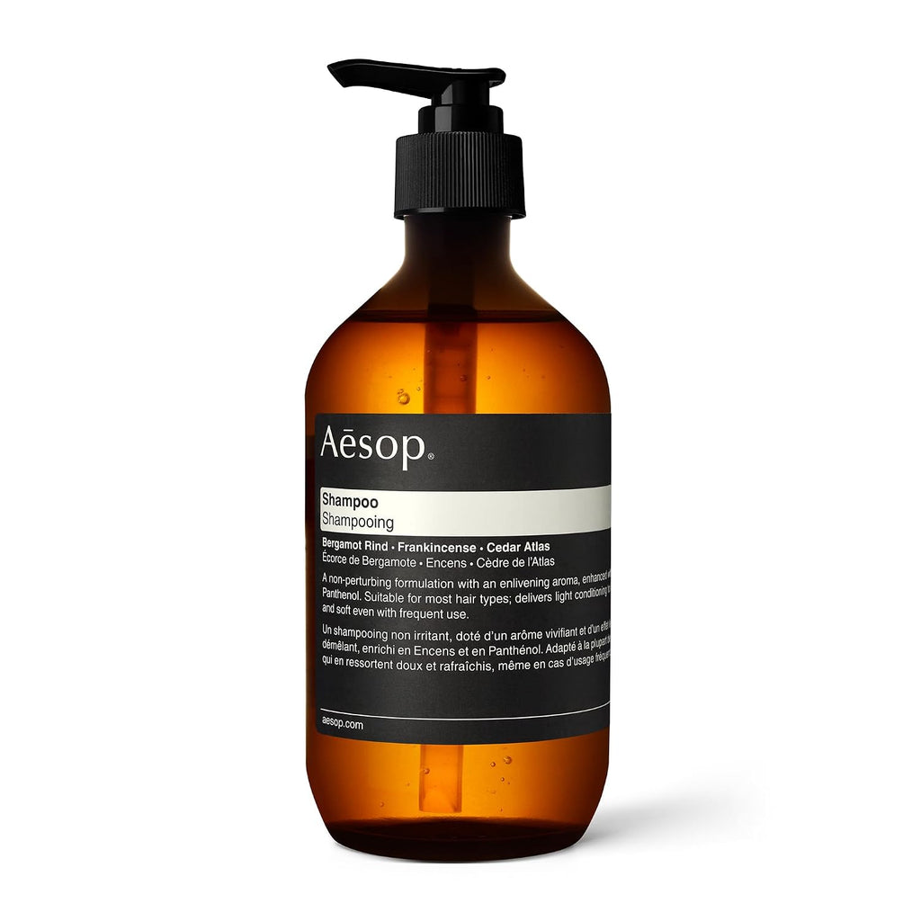 Aesop Shampoo | Soften Hair, Restore Shine | Bergamot Rind, Frankincense, Cedar Atlas | 16.9 oz / 500mL