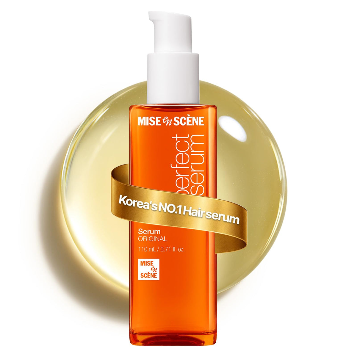 Mise En Scene Perfect Serum Original - Heat Protectant Hair Oil for Frizzy & Dry | Argan Oil | Visibly Smooths & Softens | Add Shine All Hair Types | Damage Repair | Fruity Floral Scent, 2.7 Fl Oz.