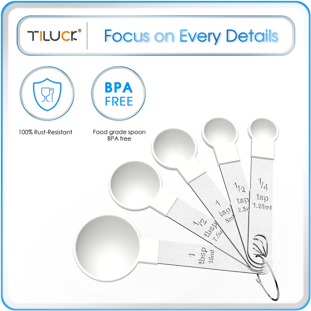 Measuring Cups & Spoons Set, Stackable Cups and Spoons