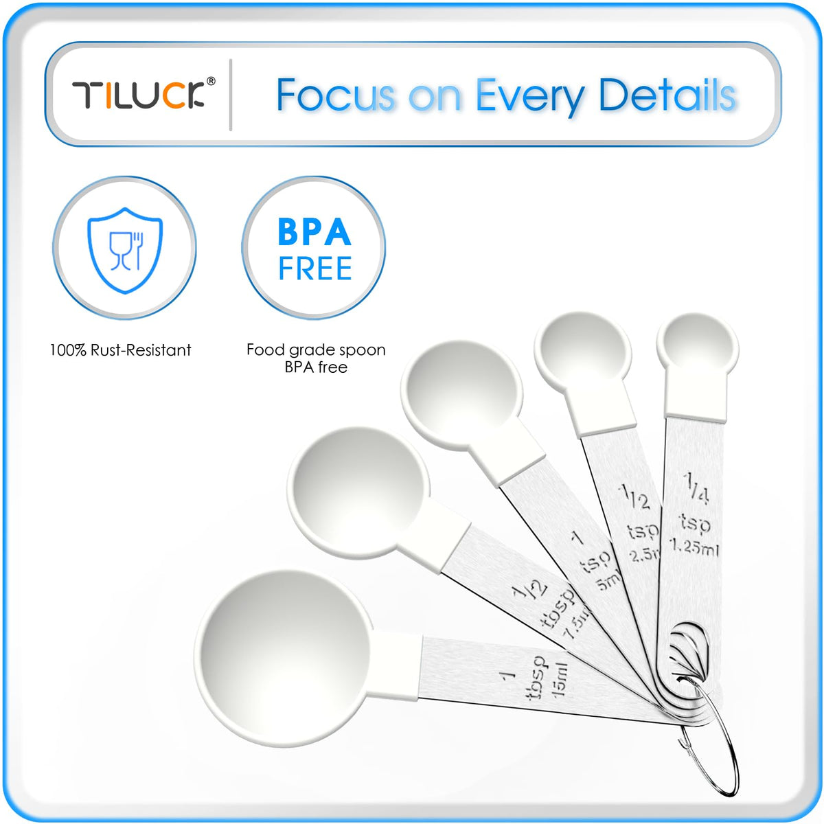 Measuring Cups & Spoons Set, Stackable Cups and Spoons