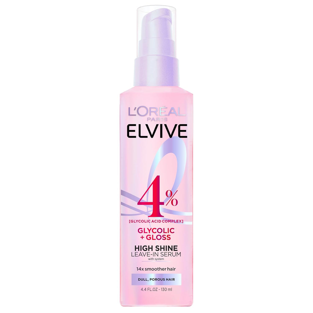 L’Oreal Paris Elvive Glycolic + Gloss High-Shine Leave-In Serum, 4 Fl Oz