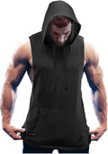 COOFANDY Men's Workout Hooded Tank Tops Bodybuilding Muscle Cut Off T Shirt Sleeveless Gym Hoodies